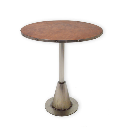 bar, stool, barstool, leather, caramel, tan, brushed steel, rugged, table, Hops Bar Table, Home Design Store