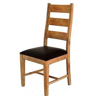 Monty Dining Chair, Brown Leather